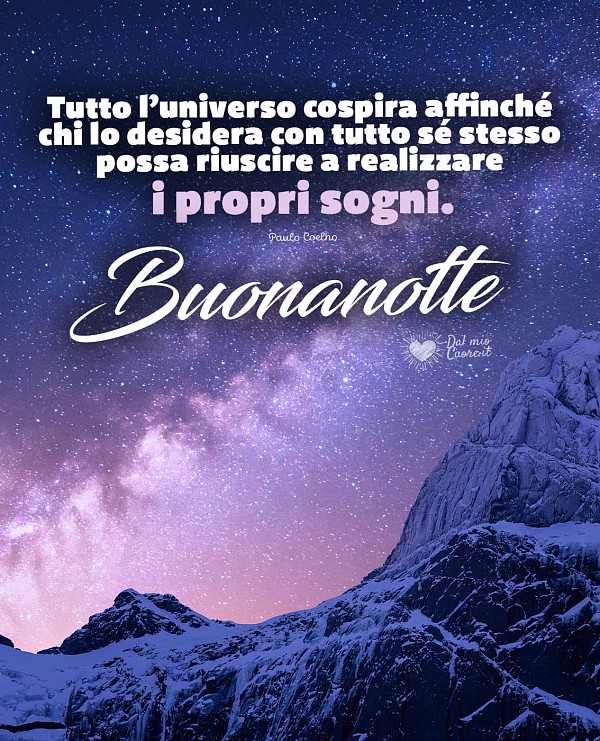 Tutto l’universo cospira affinché chi lo desidera con tutto sé stesso possa riuscire a realizzare i propri sogni.