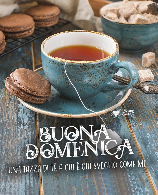 Una tazza di tè a chi è già sveglio come me. Buona domenica