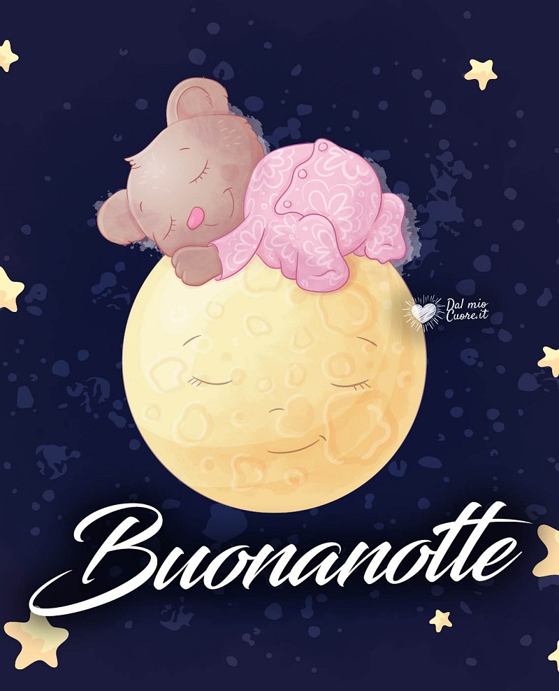 Buonanotte (con luna e orsetta)