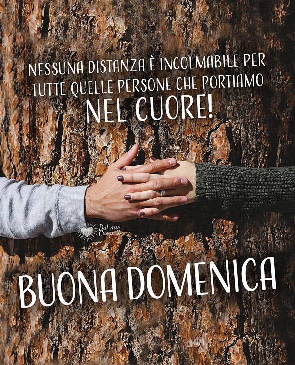 Nessuna distanza è incolmabile per tutte quelle persone che portiamo nel cuore! Buona domenica