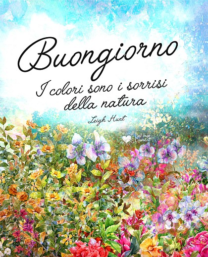 I colori sono i sorrisi della natura. Buongiorno