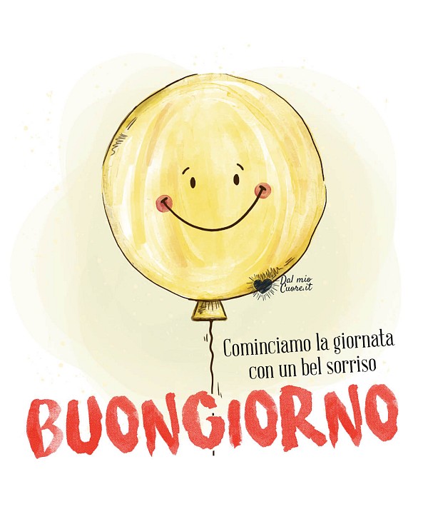 Cominciamo la giornata con un bel sorriso! Buongiorno