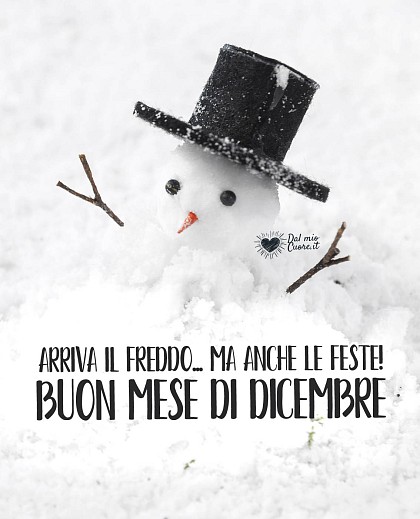 Arriva il freddo... ma anche le feste! Buon mese di dicembre!