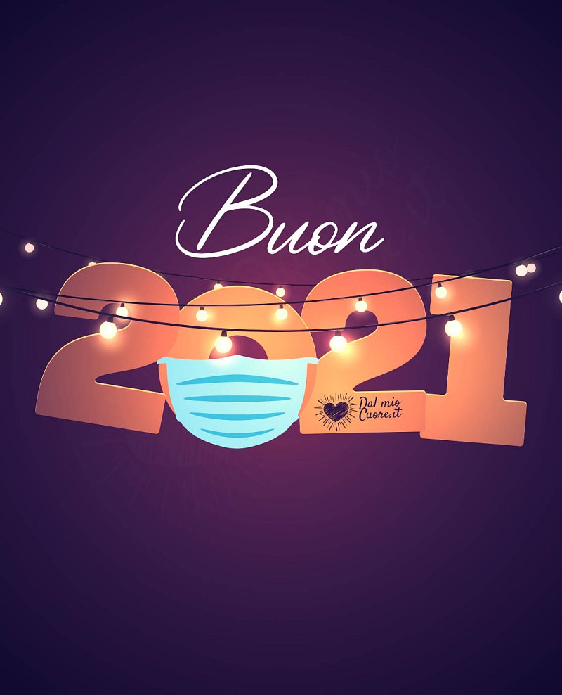 Buon 2021 con mascherina