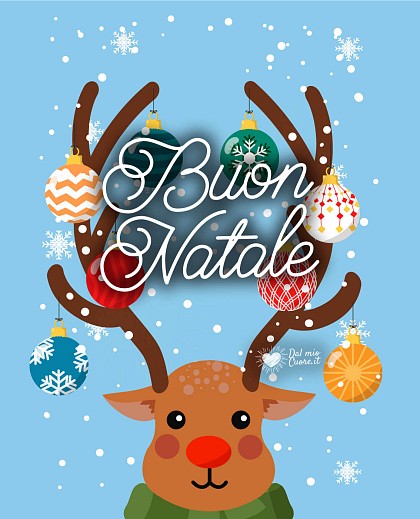 Buon Natale con renna
