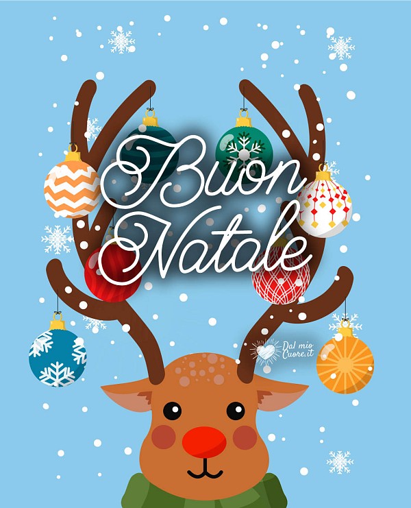 Buon Natale con renna