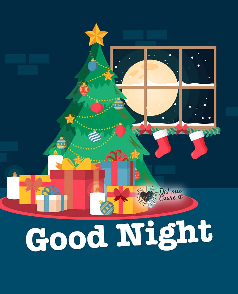 Good Night with Christmas Tree