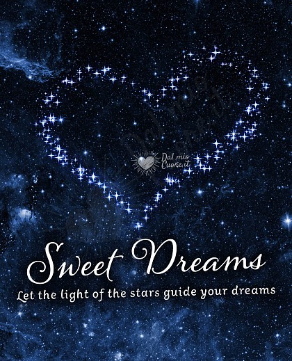 Let the light of the stars guide your dreams. Sweet dreams