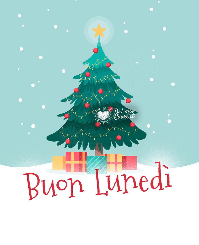 Buon lunedi con albero di Natale