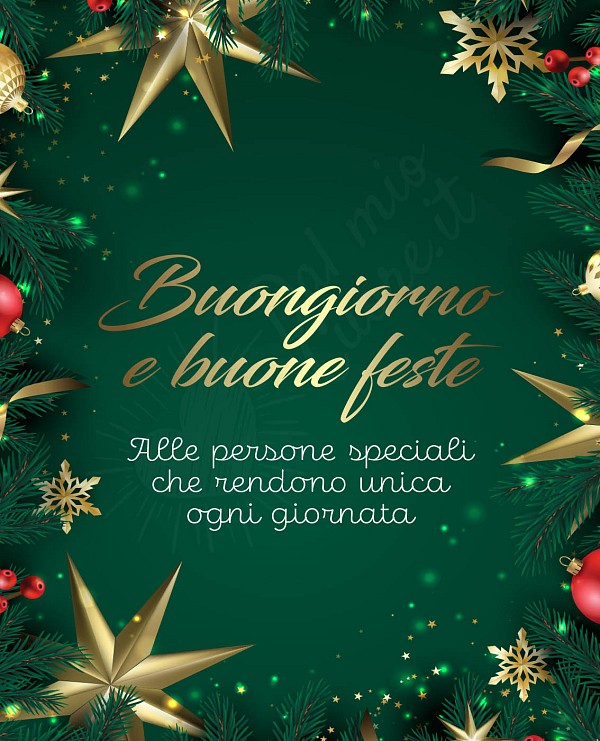 Buone feste, alle persone speciali che rendono unica ogni giornata