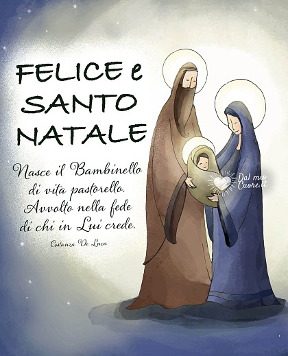 Nasce il Bambinello di vita pastorello. Avvolto nella fede di chi in Lui crede. Felice e Santo Natale
