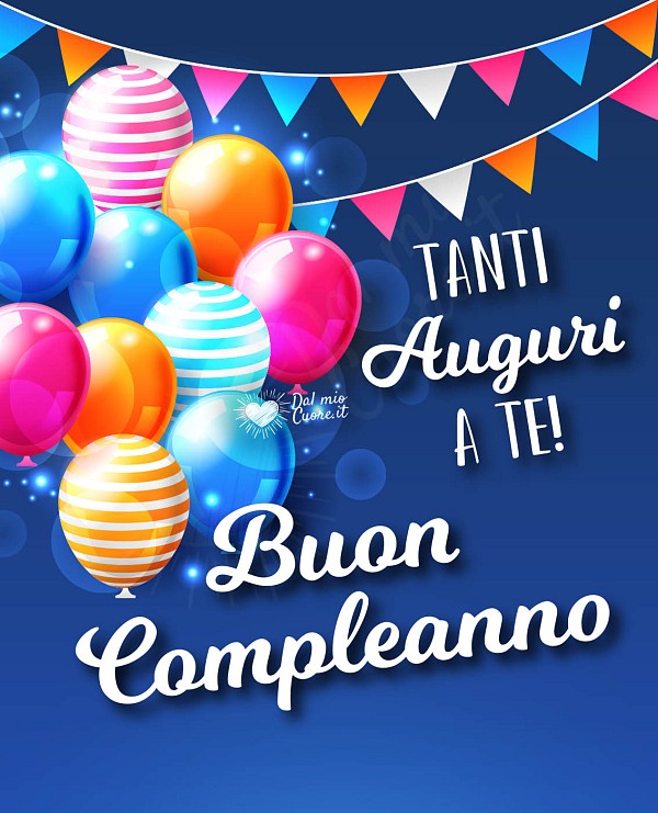Tanti Auguri a Te! Buon compleanno biglietto con palloncini