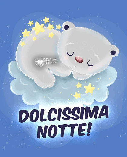 Dolcissima Notte con Orsetto sulla Nuvola