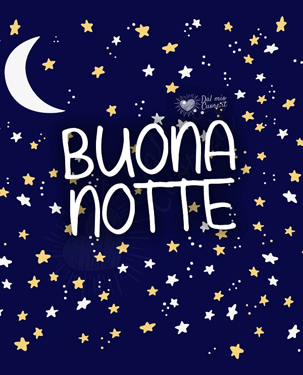 Buona notte con luna e stelle