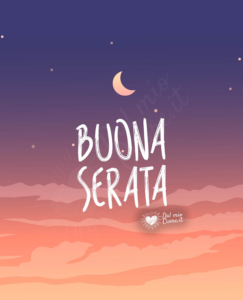 Buona serata con tramonto