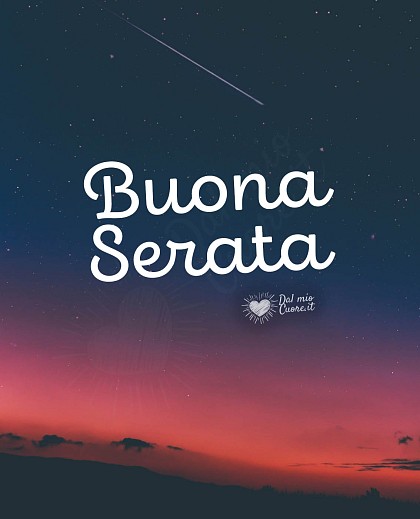 Buona serata con tramonto