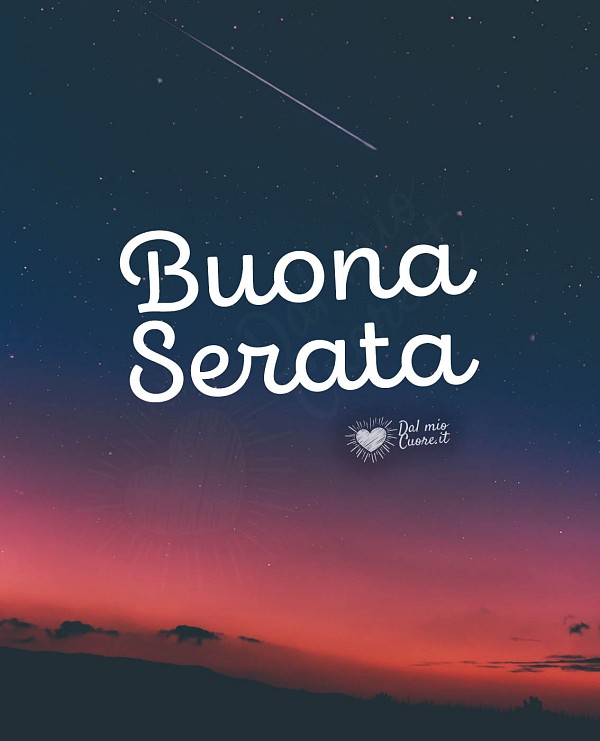 Buona serata con tramonto