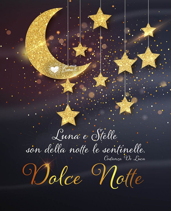 Luna e stelle son della notte le sentinelle. Dolce notte