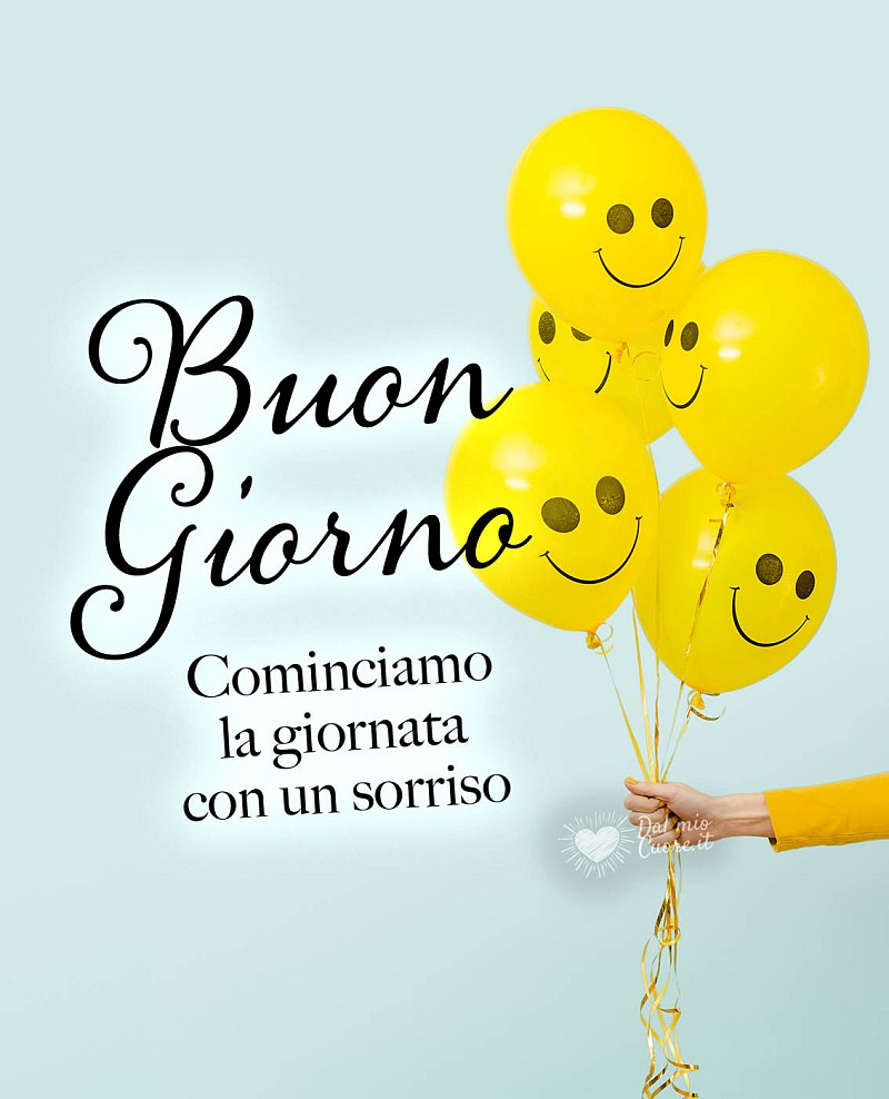 Cominciamo la giornata con un sorriso. Buon giorno