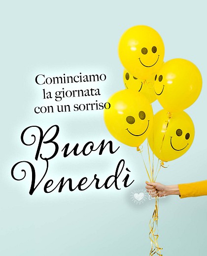 Cominciamo la giornata con un sorriso. Buon venerdì