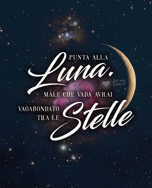 Punta alla luna. Mal che vada avrai vagabondato tra le stelle