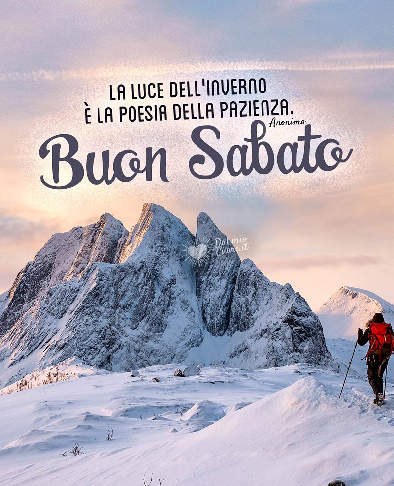 "La luce dell'inverno è la poesia della pazienza". Buon sabato