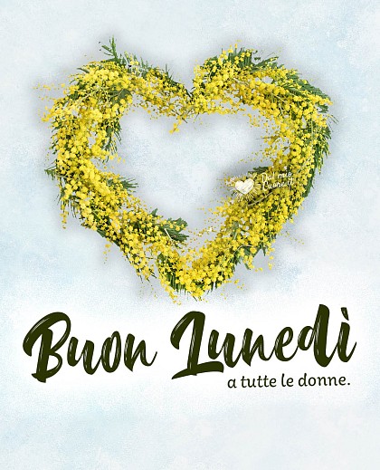 Buon lunedì a tutte le donne con cuore di mimose
