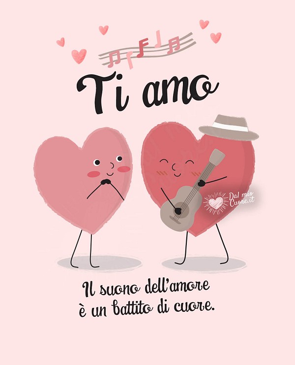 Il suono dell'amore è un battito di cuore. Ti amo