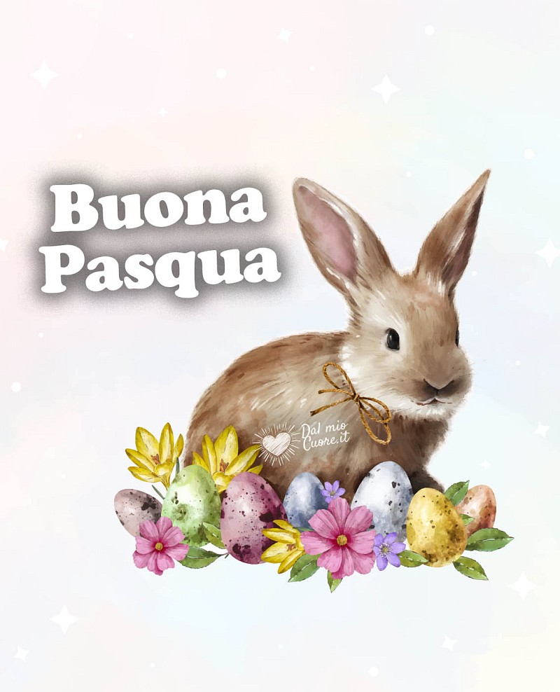 Buona Pasqua con coniglietto