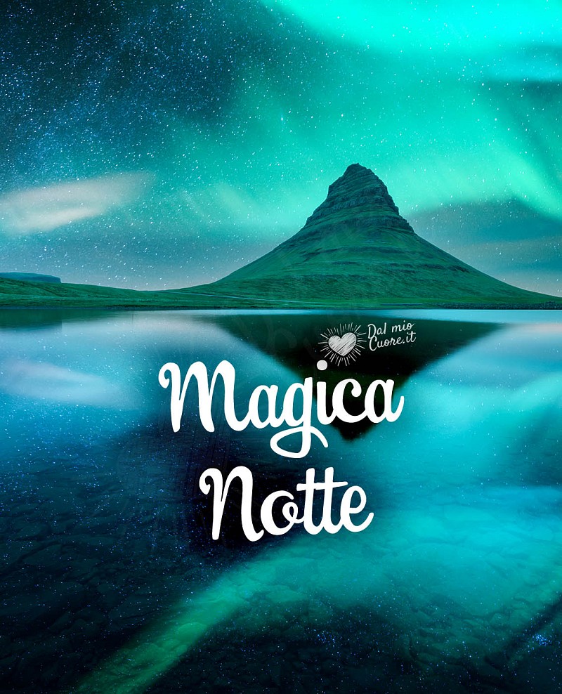 Magica Notte con aurora boreale