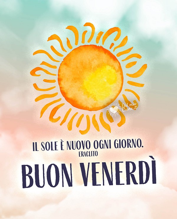 Il sole è nuovo ogni giorno. Buon venerdì