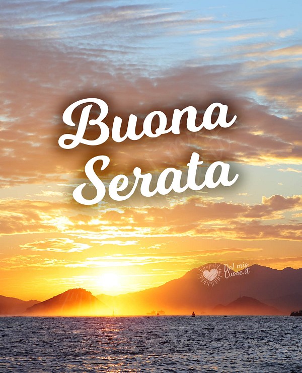 Buona Serata con tramonto sul mare