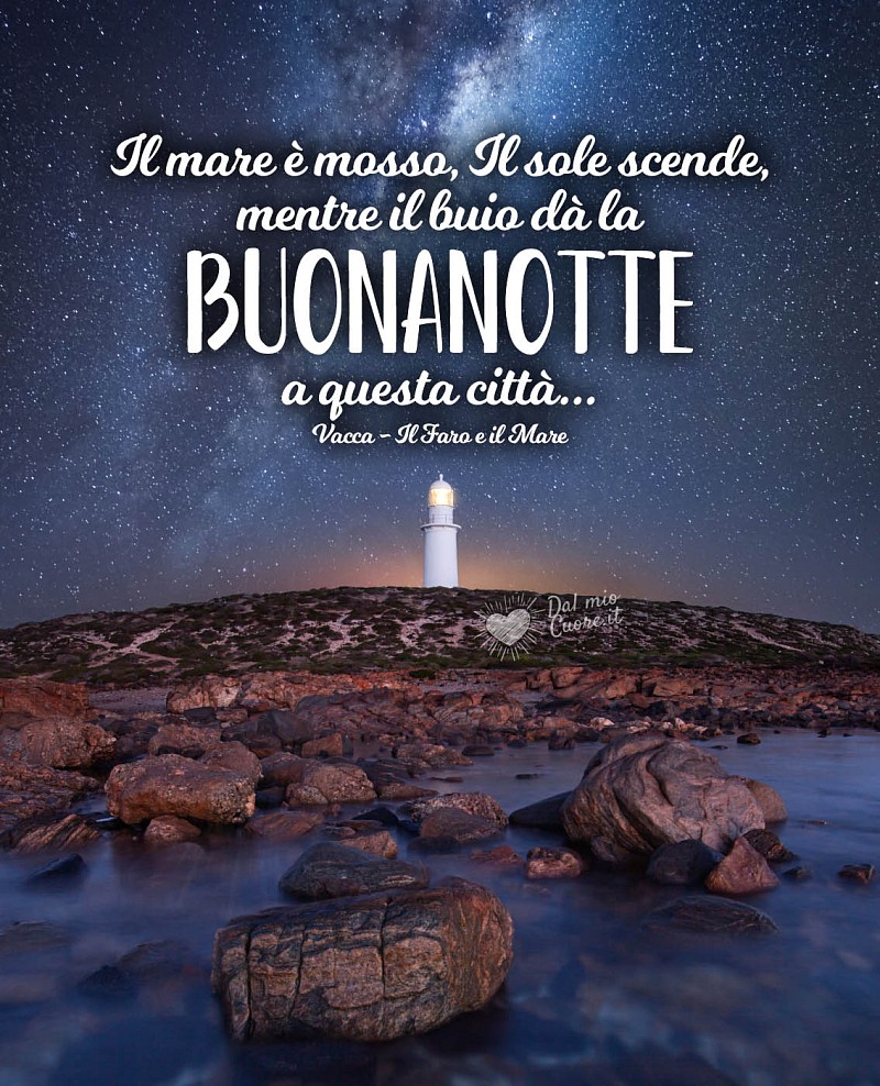 Il mare è mosso, Il sole scende, mentre il buio dà la buonanotte a questa città...