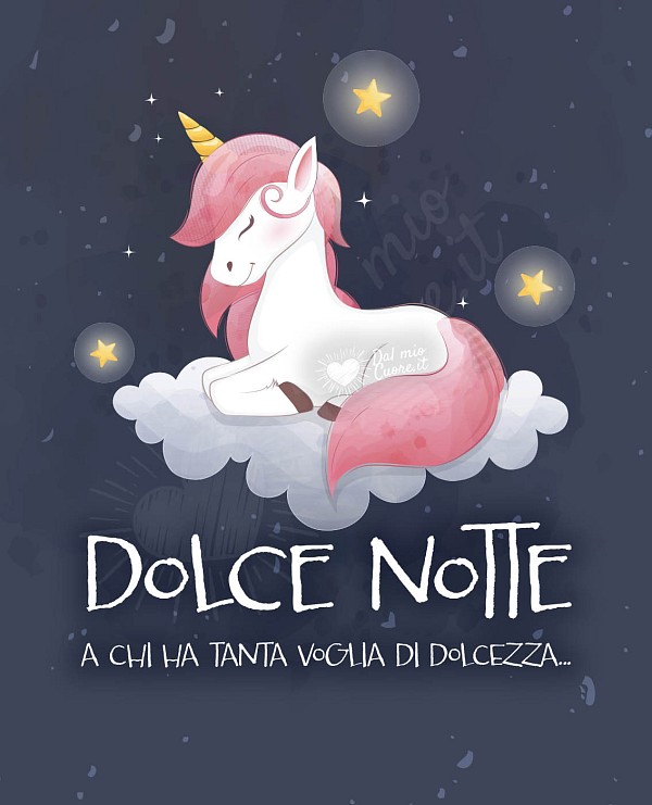 Dolce notte a chi ha tanta voglia di dolcezza...