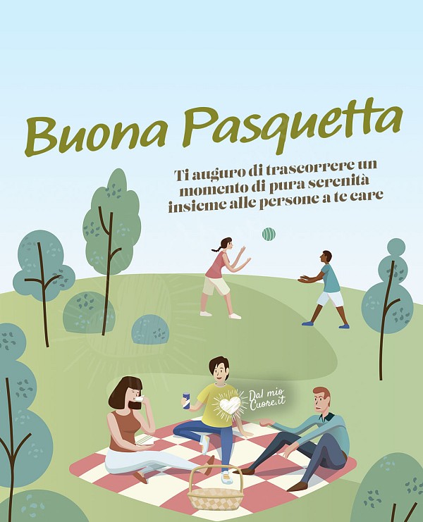 Ti auguro di trascorrere un momento di pura serenità insieme alle persone a te care. Buona Pasquetta
