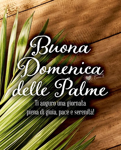 Buona Domenica delle Palme. Ti auguro una giornata piena di gioia, pace e serenità!