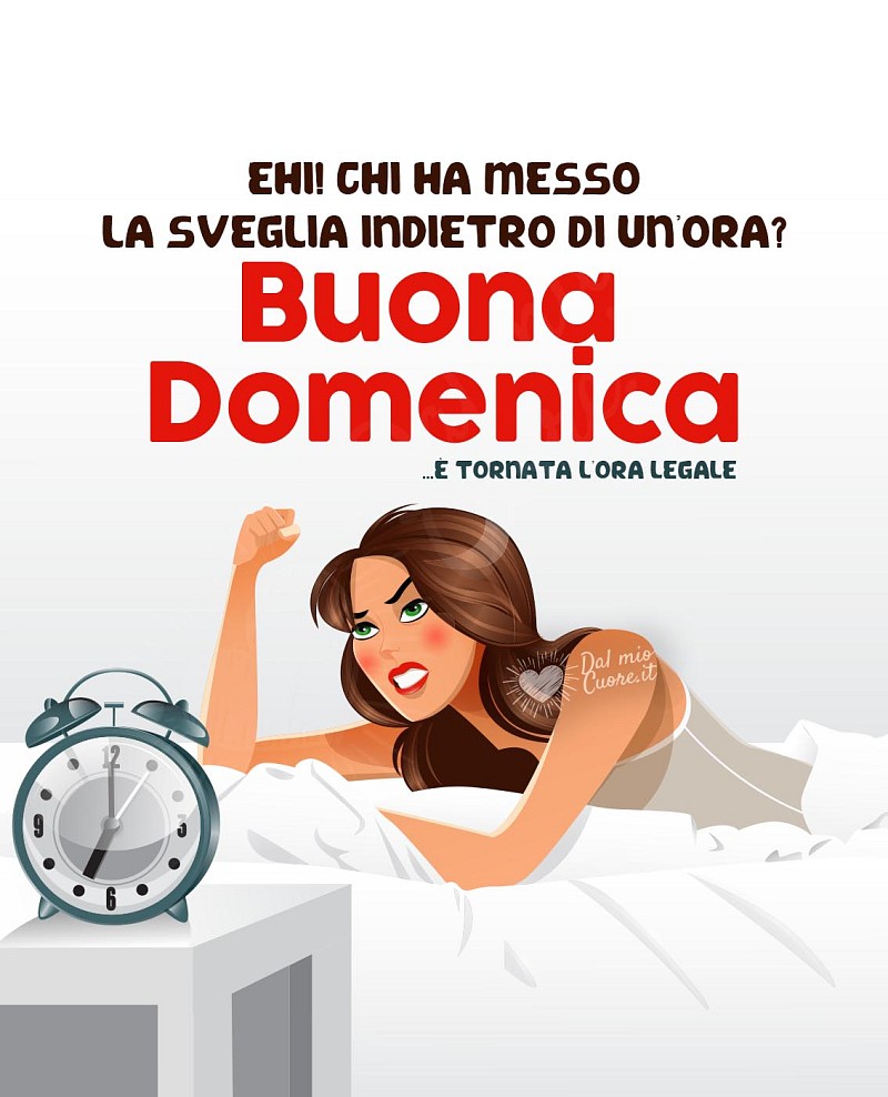 EHI! Chi ha messo la sveglia indietro di un’ora? Buona Domenica
