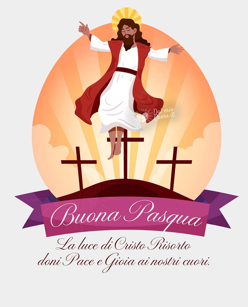 La luce di Cristo Risorto doni Pace e Gioia ai nostri cuori. Buona Pasqua