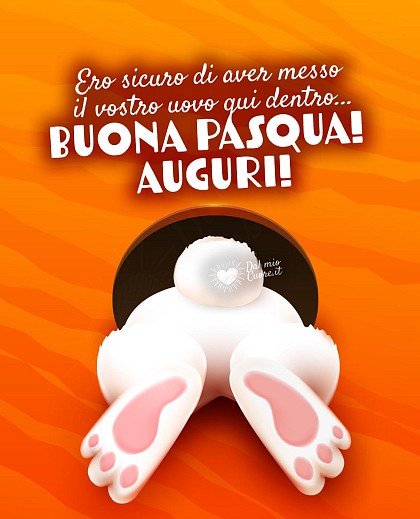 Ero sicuro di aver messo il vostro uovo qui dentro... Buona Pasqua! Auguri!