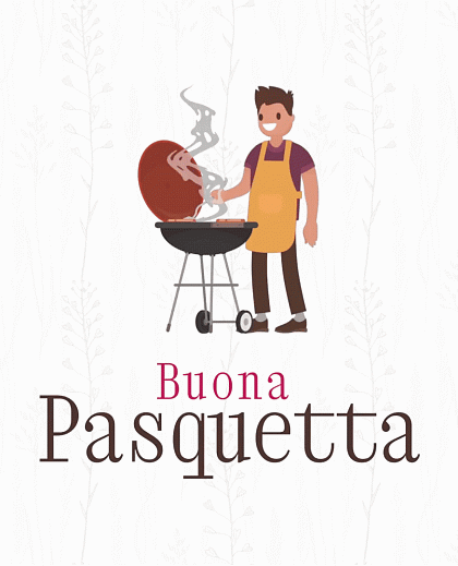 Buona Pasquetta. GIF Animata con Grigliata