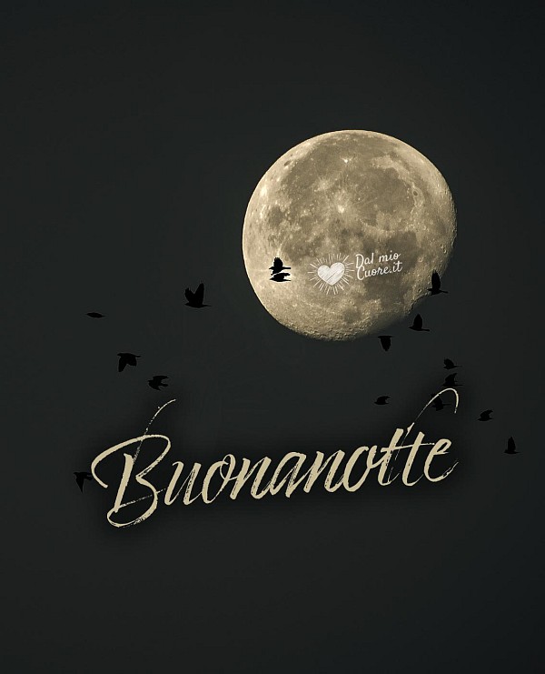 Buonanotte con luna piena