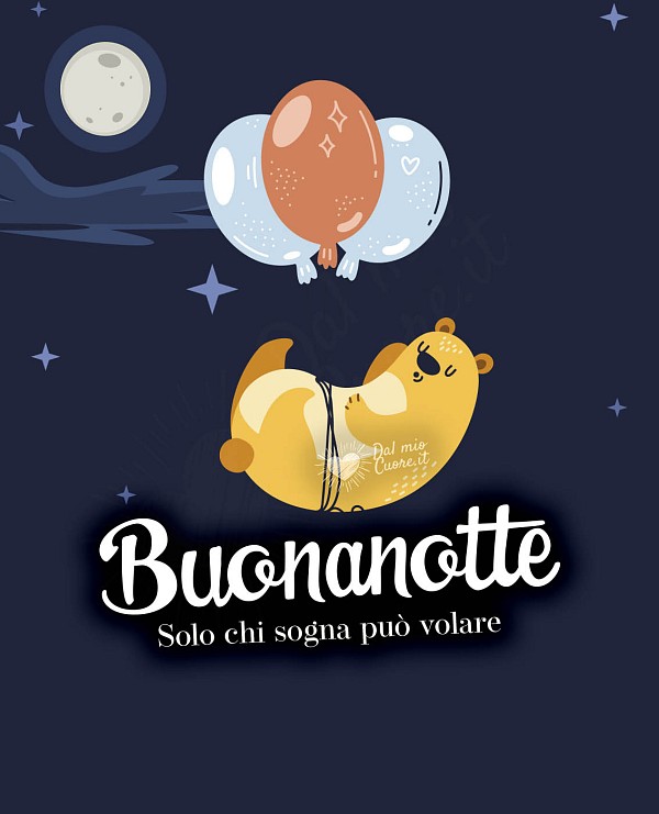 Solo chi sogna può volare. Buonanotte