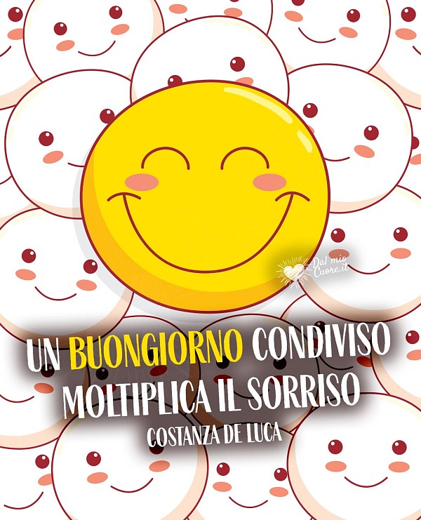 Un buongiorno condiviso moltiplica il sorriso