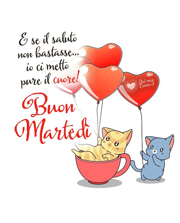 E se il saluto non bastasse... io ci metto pure il cuore! Buon Martedì