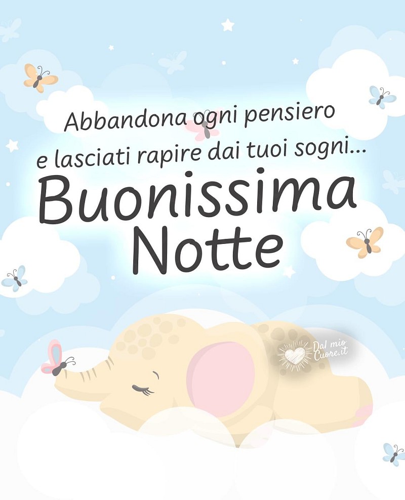 Abbandona ogni pensiero e lasciati rapire dai tuoi sogni... Buonissima Notte