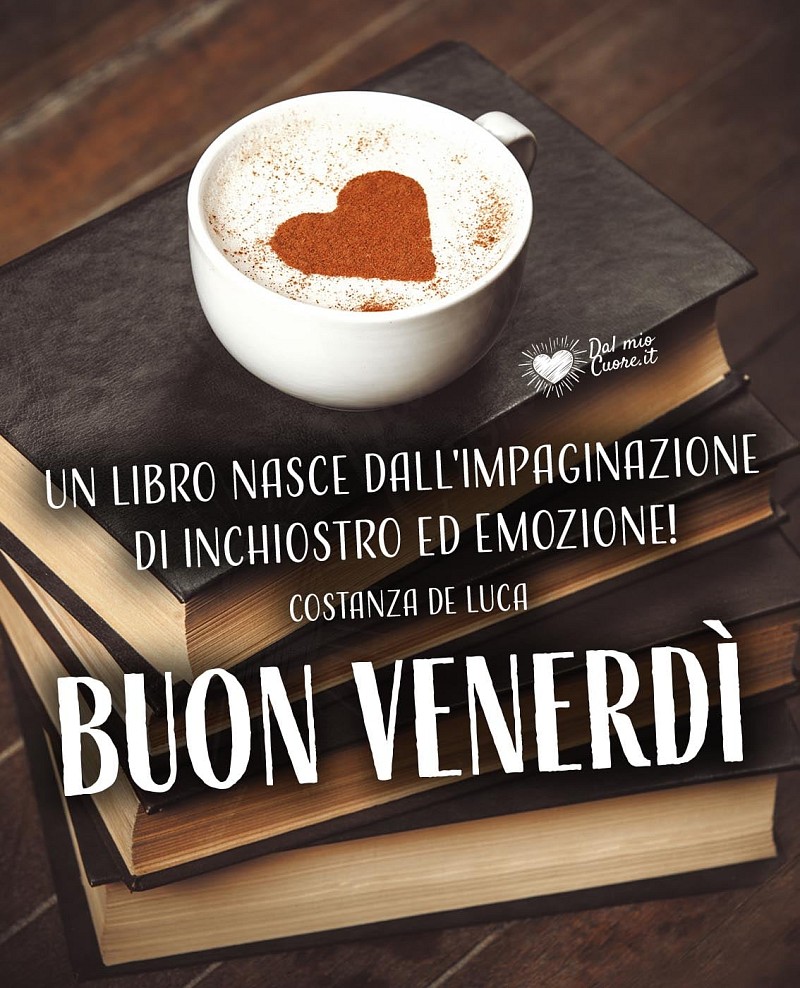 Un libro nasce dall'impaginazione di inchiostro ed emozione! Buon Venerdì