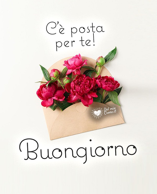 C'è posta per te! Buongiorno con fiori