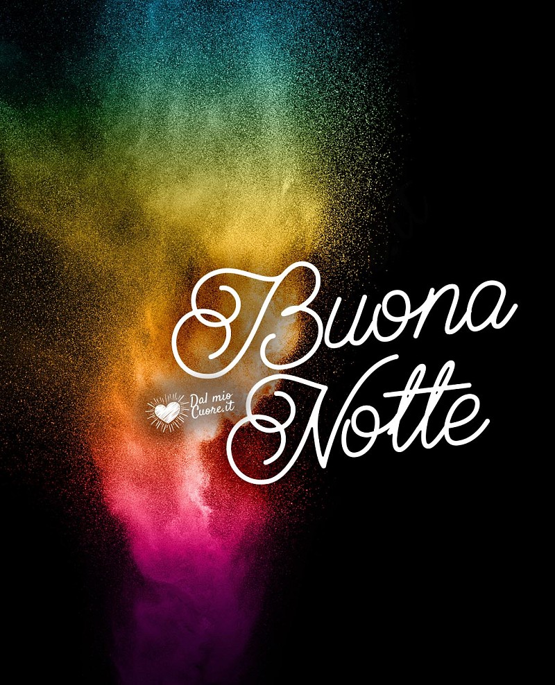 Buonanotte con polvere di stelle colorata