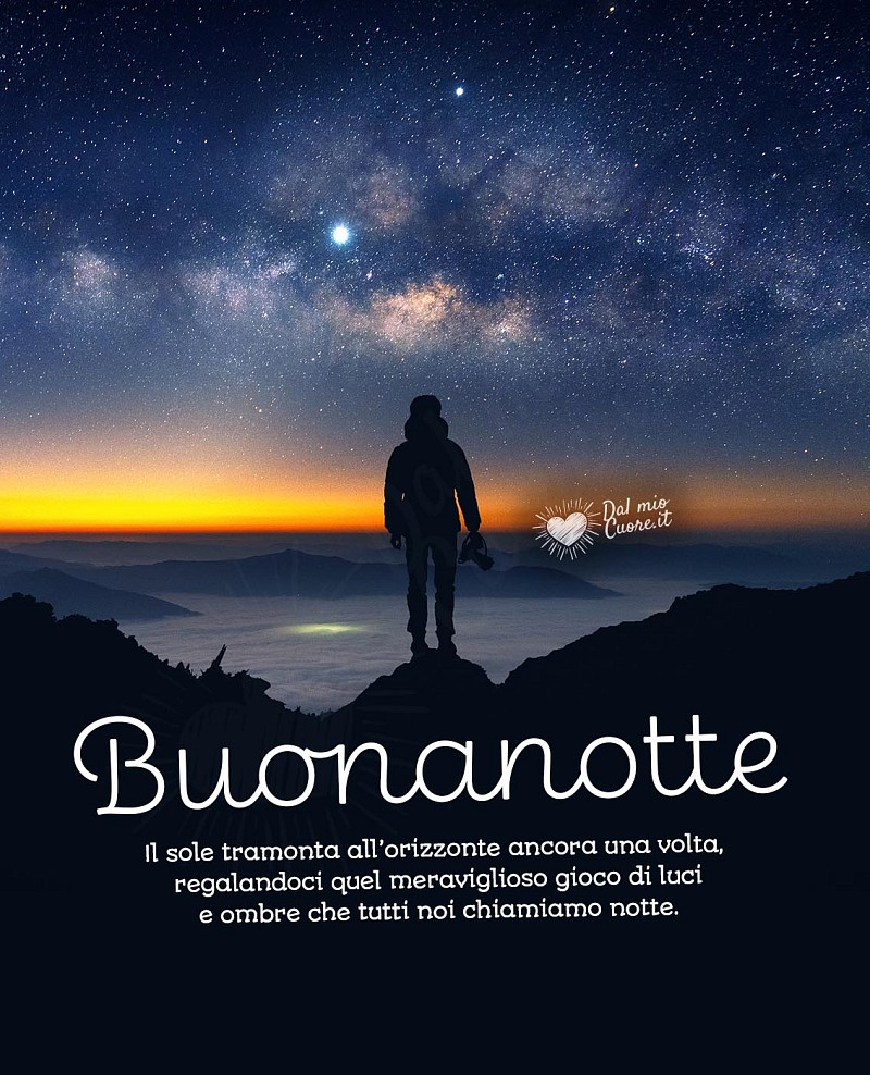 Buonanotte. Il sole tramonta all'orizzonte ancora una volta regalandoci la notte.