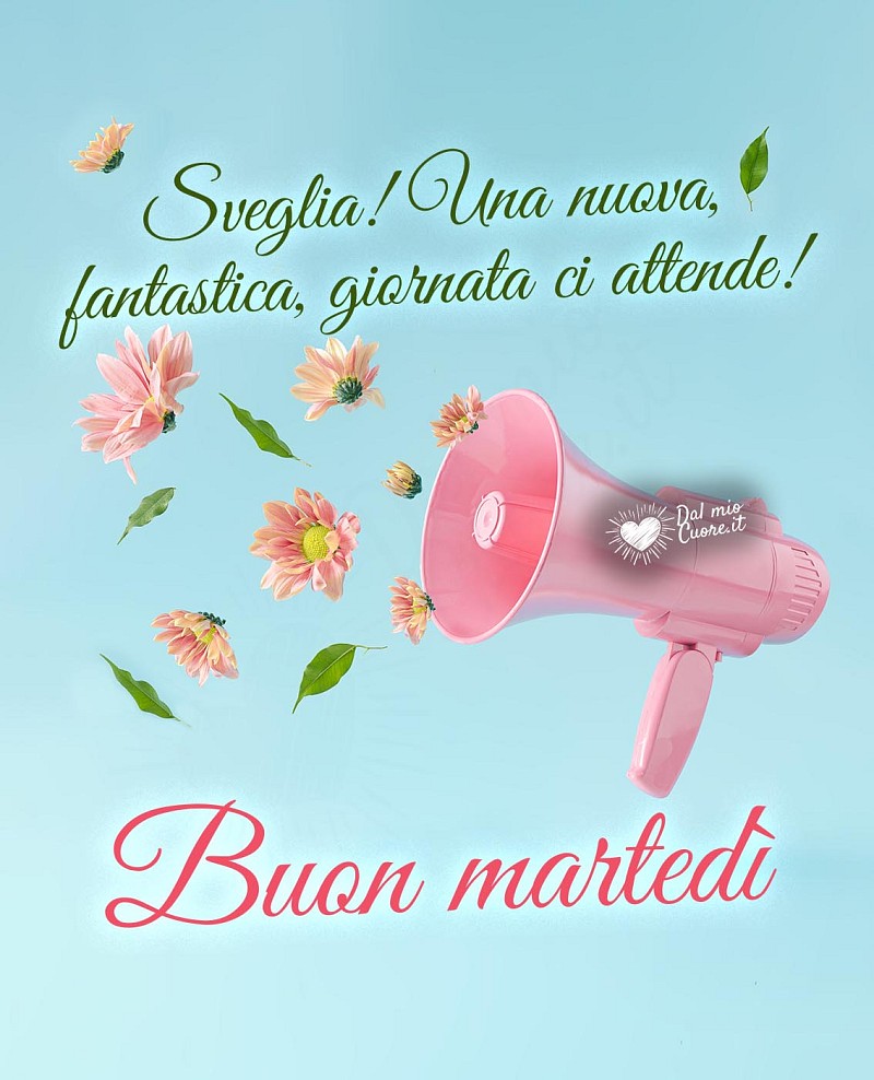 Sveglia! Una nuova, fantastica, giornata ci attende! Buon martedì